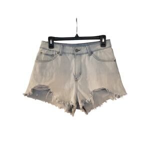 Rewash Jean Shorts Super High Rise Wedge Vintage Revival Distressed size 10/11